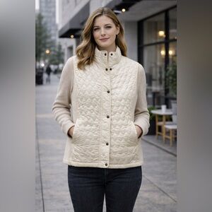 Talbots Ivory Quilted Vest
B34